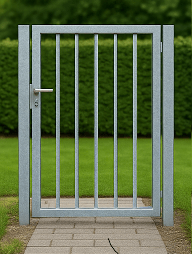 metalen poort in verzinkt staal
